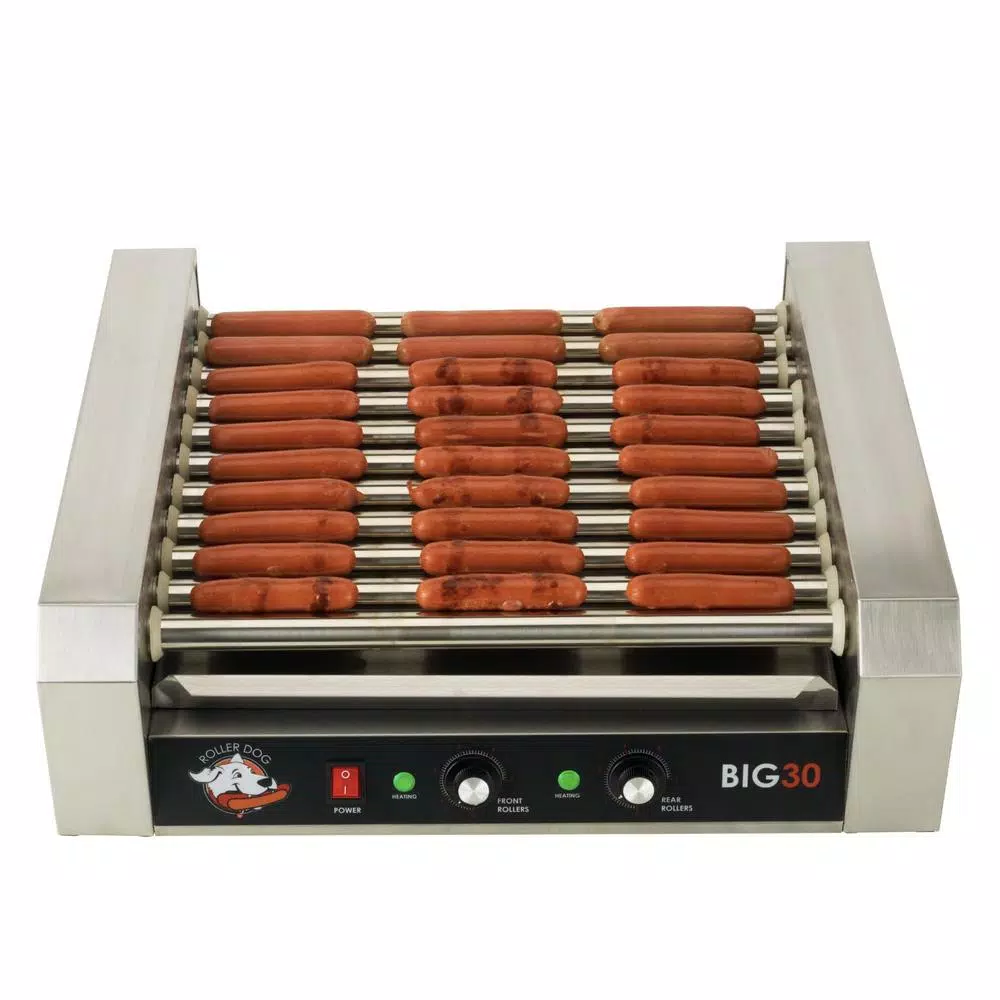 Funtime 306 sq. in. Stainless Steel Hot Dog Roller Grill, Commercial Grade Countertop Specialty Grill