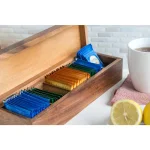 Ironwood Gourmet Townhouse 5-Compartment Acacia Wood Tea Box thumbnail 6