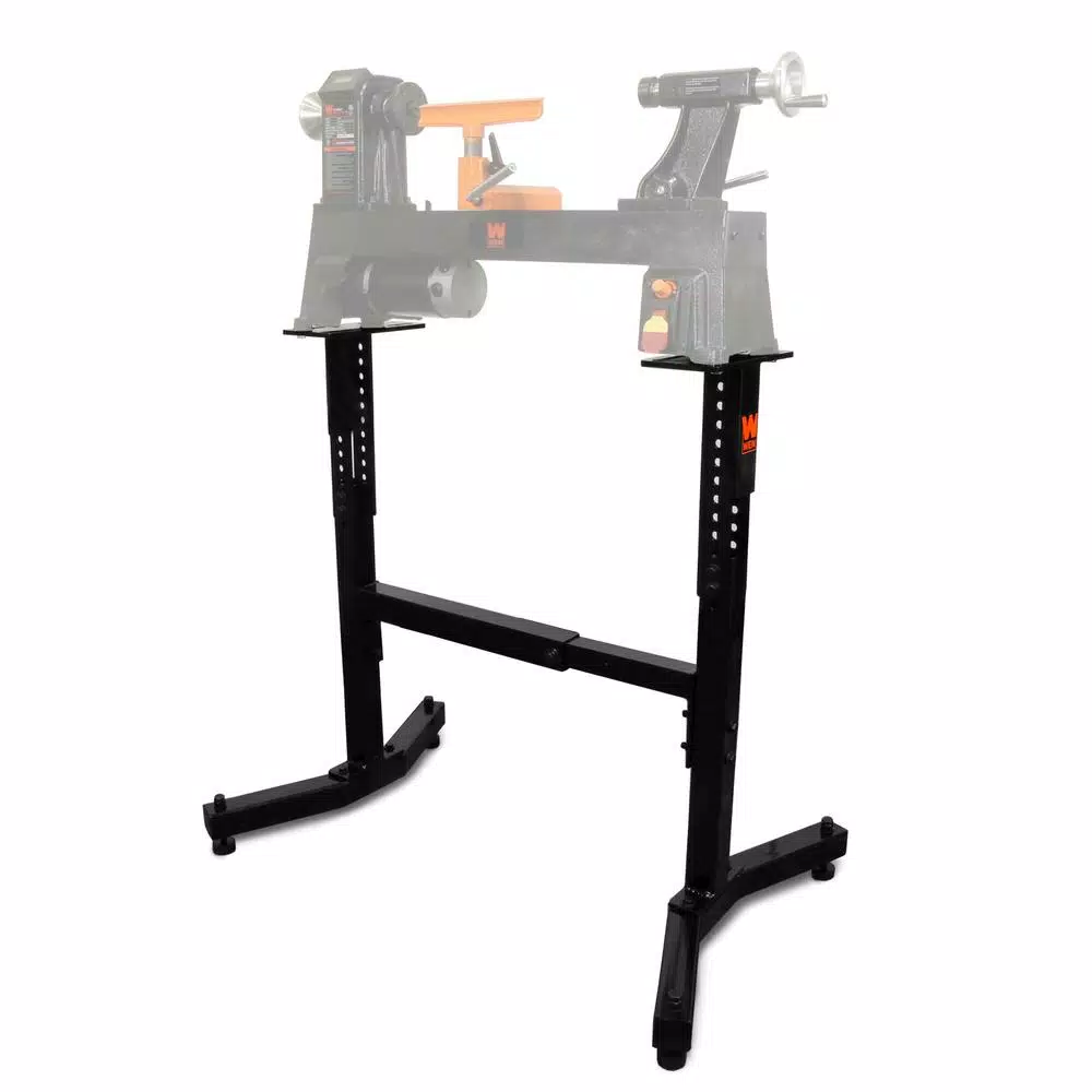 WEN Height and Length Adjustable Steel Lathe Stand, 225 lb. Capacity