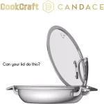 CookCraft by Candace 1.5 qt. Tri-Ply Stainless Steel Sauce Pan with Patented Latch Glass Lid thumbnail 4