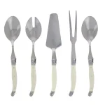 French Home Laguiole 5-Piece Hostess Flatware Serving Set - Faux Ivory thumbnail 1