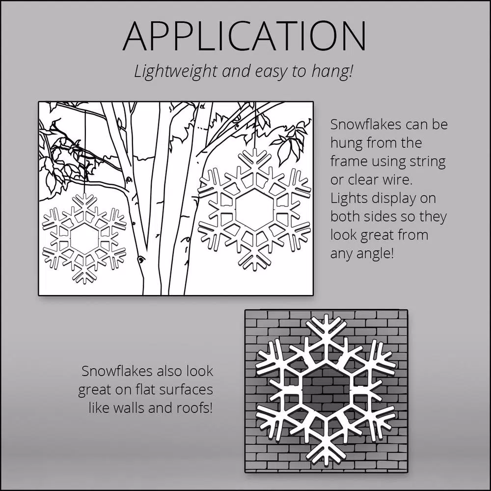 Kringle Traditions 20 in. 70-Light LED Cool White Folding Snowflake Decoration