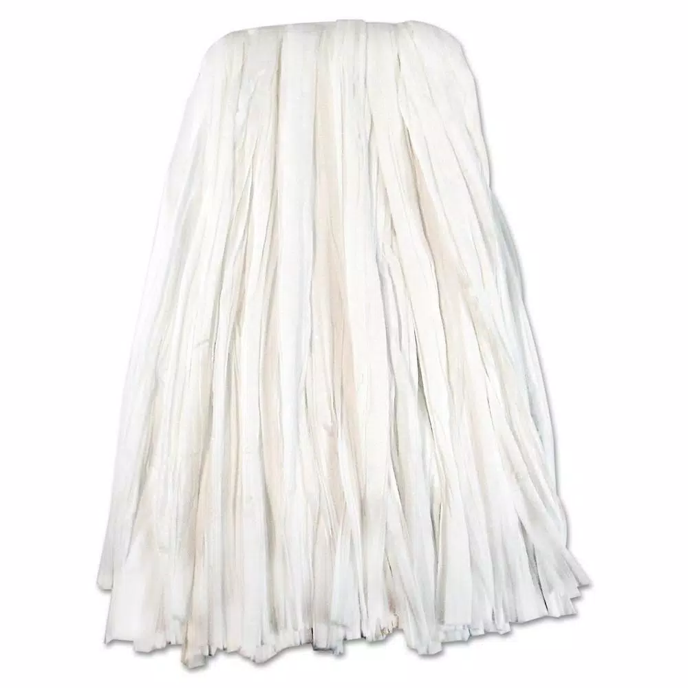 Boardwalk Nonwoven Cut End Edge Wet Mop, Rayon/Polyester Blend, #20, White, 12/Carton