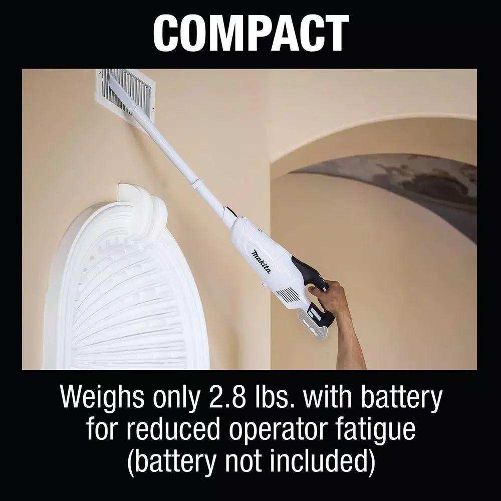 Makita 18V LXT Brushless Cordless 3-Speed Vacuum with White Cyclonic Attachment (Tool-Only)