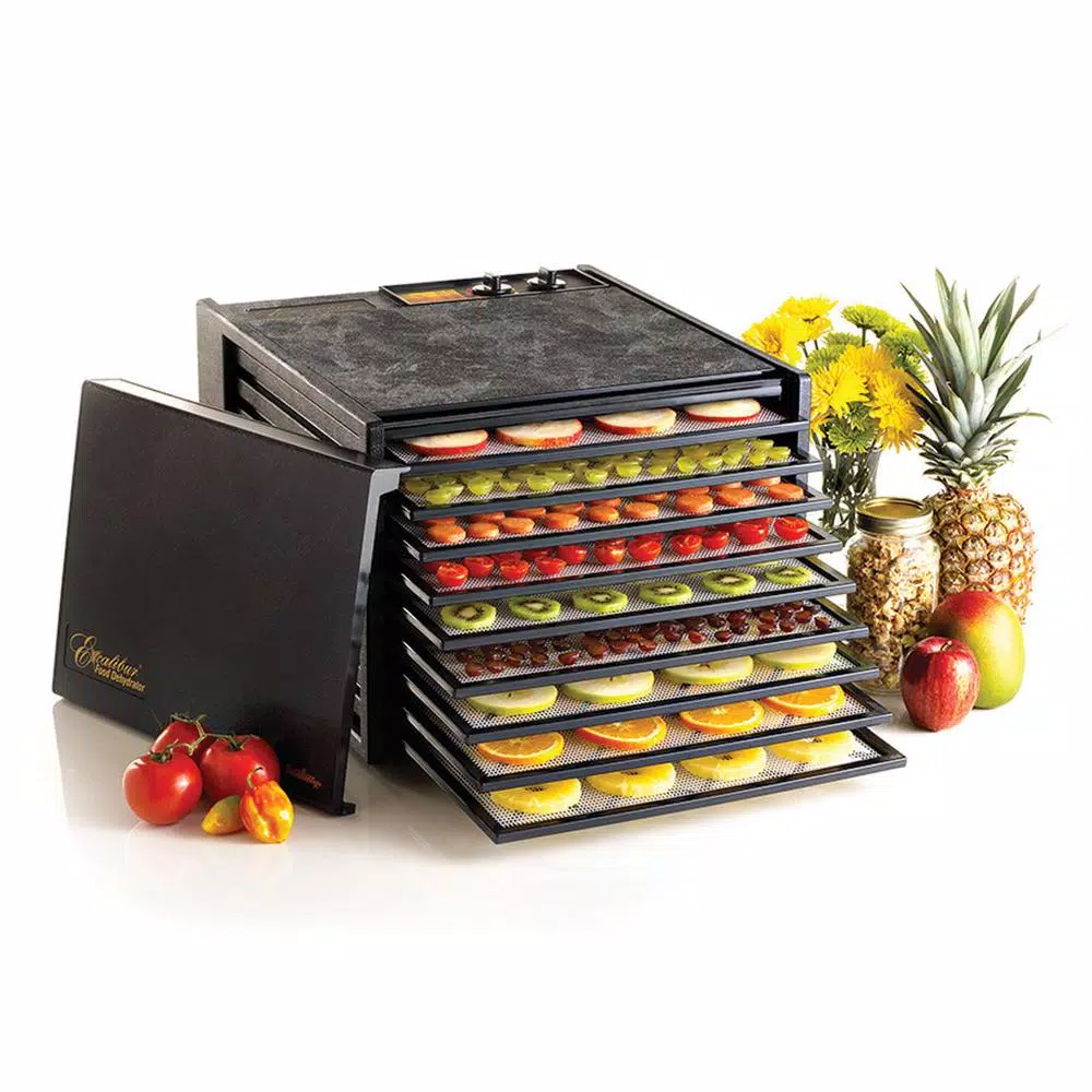 Excalibur 9-Tray Black Electric Food Dehydrator with 26-Hour Timer and Adjustable Temperature