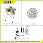 RYOBI 10 in. 15 Amp Table Saw with Folding Stand thumbnail 2