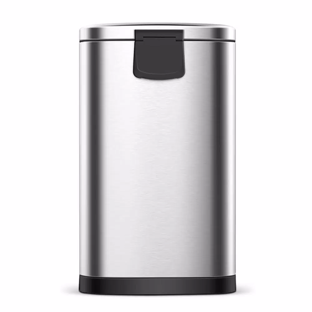 Innovaze 3.2 Gal. Stainless Steel Semi-Round Step-On Trash Can with Fingerprint Free Finish