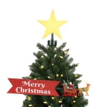 Mr. Christmas Santa's Sleigh Animated Tree Topper with LED Star and Merry Christmas Banner thumbnail 2