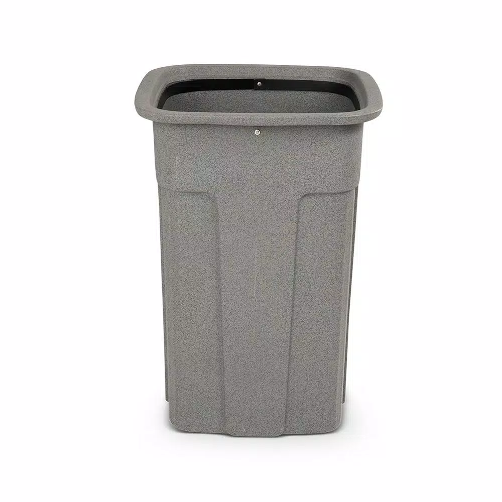 Toter Slimline 35 Gallon Graystone Rectangular Trash Can