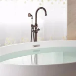 Vanity Art 48 in. Freestanding Single-Handle Claw Foot Tub Faucet with Hand Shower, Oil Rubbed Bronze thumbnail 2