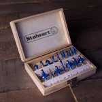 Stalwart 15-Piece Carbide Tipped Router Bit Set with Wooden Storage Case thumbnail 5