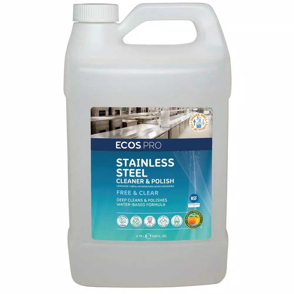 ECOS Pro Stainless Steel Cleaner and Polish, 128 oz.
