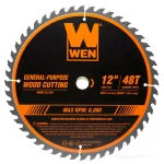 WEN 12 in. 48-Tooth Carbide-Tipped Professional Woodworking Saw Blade for Miter and Table Saws thumbnail 1