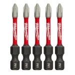 Milwaukee SHOCKWAVE Phillips #1 2 in. Impact Duty Steel Screwdriver Bits (5-Pack) thumbnail 1