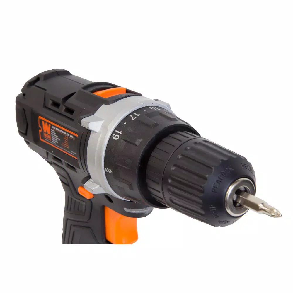 WEN 20V MAX Lithium-Ion Cordless 3/8 in. Drill/Driver Kit with Bits and Carrying Bag