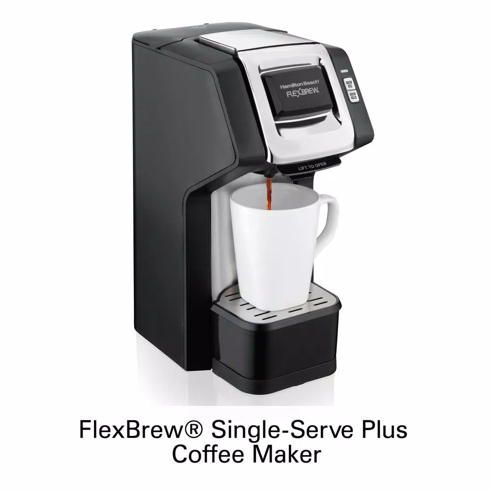 Hamilton Beach FlexBrew Black Single Serve Plus Coffee Maker - Brews Pods or Ground Coffee