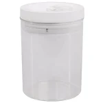 Home Basics 1.5 L Twist 'N Lock Air-Tight White Round Plastic Food Storage Canister thumbnail 2