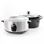 Better Chef 3.7 Qt. Silver Oval Slow Cooker with Stoneware Container thumbnail 4