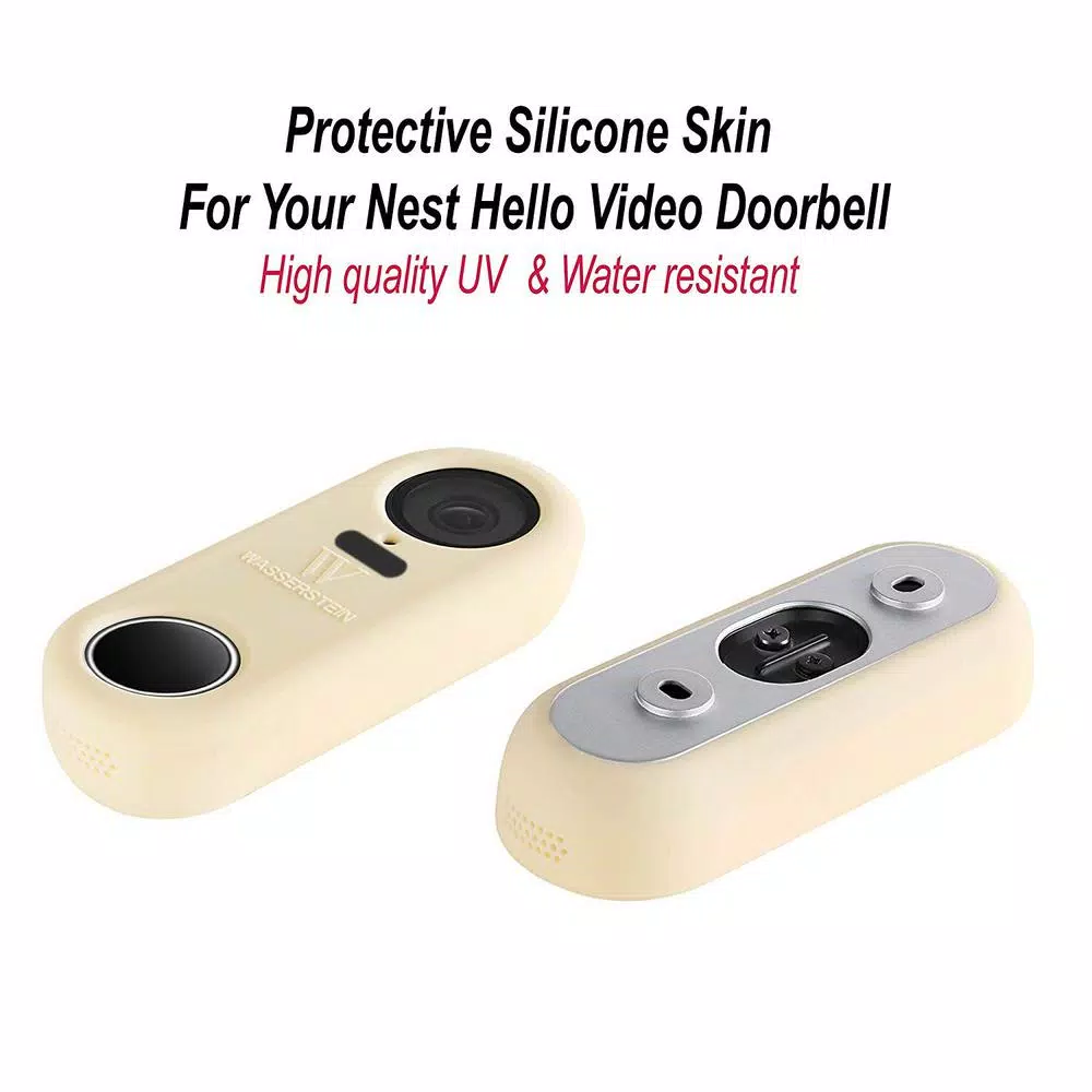 Wasserstein Beige Protective Silicone Skin for Google Nest Hello Video Doorbell