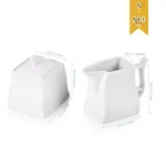MALACASA White Porcelain Creamer Jug and Sugar Jar Set (2-Piece) thumbnail 2