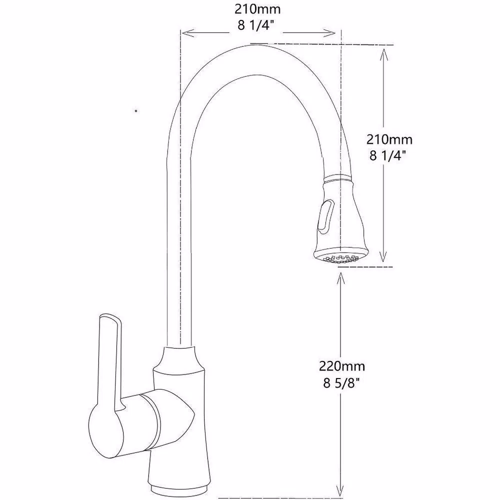 Vanity Art Brushed Nickel Single-Handle Pull Out Kitchen Faucet with 360 Degree Swivel Spout