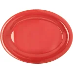 Carlisle Durus 12-Pack Sunset Orange Melamine Oval Platter Trays, 12 x 9 in. thumbnail 2
