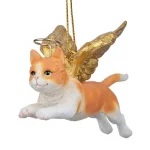 Design Toscano Orange Tabby Cat Angel Christmas Ornament thumbnail 1