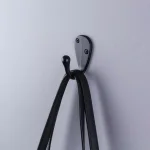 Everbilt Matte Black Single Robe Hook, Light Duty Steel (5-Pack) thumbnail 2