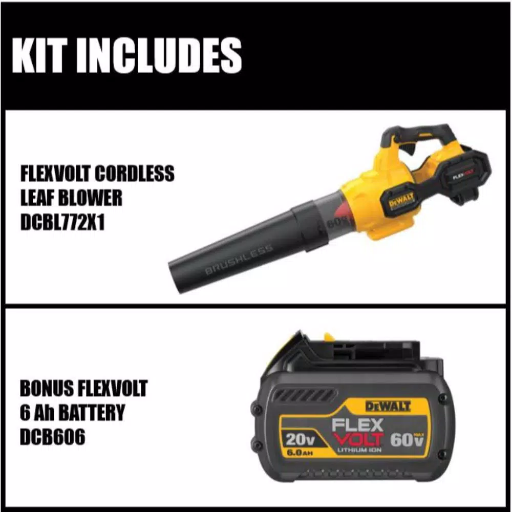 DEWALT 60V MAX FLEXVOLT Brushless Cordless Axial Blower, 600 CFM, 125 MPH (Tool Only)