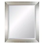 Alpine Art & Mirror Silverstone Family 29 x 35 in. Beveled Glass Contemporary Wall Mirror with Black Trim thumbnail 1