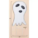 Worth Imports 23 in. Metal Halloween Ghost Yard Stake Decor, Set of 2 thumbnail 2
