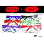 G & F Products EyePro Clear Lens Safety Goggles, Impact & Ballistic Resistant, 6 Colors (12-Pack) thumbnail 4