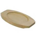 Gibson Home Campton 0.35 qt. Oval Cast Iron Mini Casserole Dish with Lid and Wood Base, Black thumbnail 6