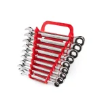 TEKTON 9-Piece Metric Ratcheting Combination Wrench Set, 8-16 mm thumbnail 1