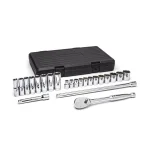 GEARWRENCH 1/2 in. Drive 6-Point SAE Ratchet and Socket Set, 23-Piece thumbnail 3