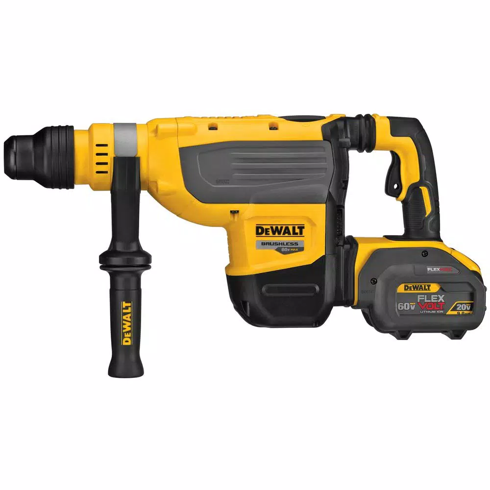 DEWALT FLEXVOLT 60V MAX Brushless 1-7/8 in. SDS MAX Rotary Hammer Kit with (2) 9.0 Ah Batteries & Hammer Drill