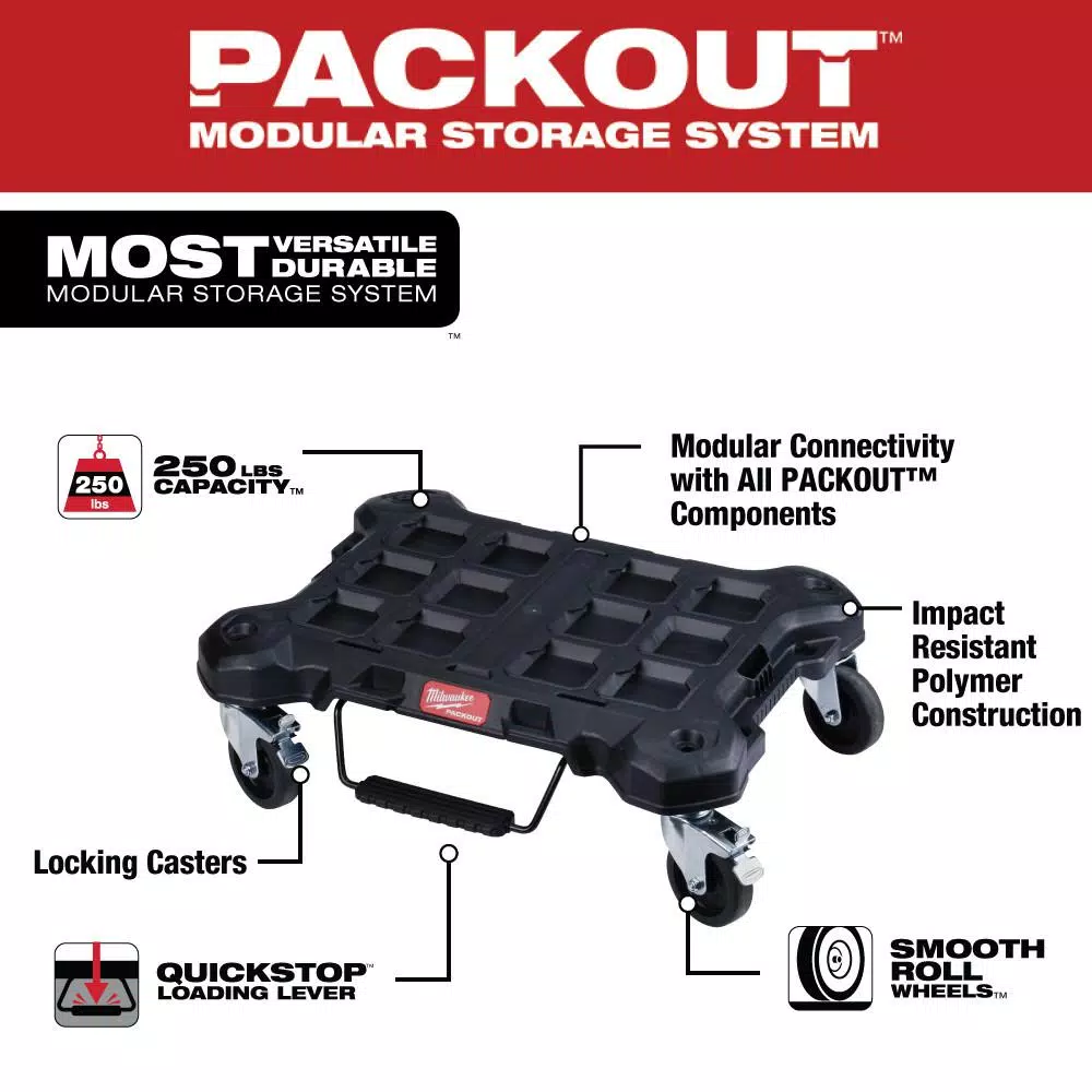 Milwaukee M18 FUEL Impact Wrench & 117-Pc Ratchet, Socket, and PACKOUT Modular Storage Combo Kit