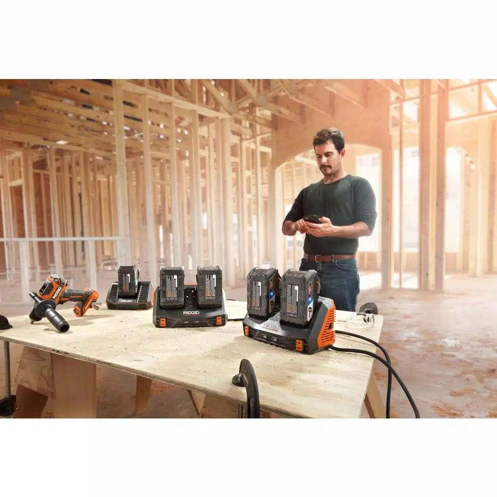 RIDGID 18V OCTANE 9.0 Ah Bluetooth Lithium-Ion Battery & USB Portable Power Source Combo Kit