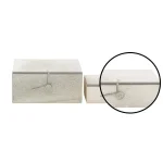 LITTON LANE Natural Reflections Gray Real Leather Hide and Wood Decorative Box Set of 2 thumbnail 4