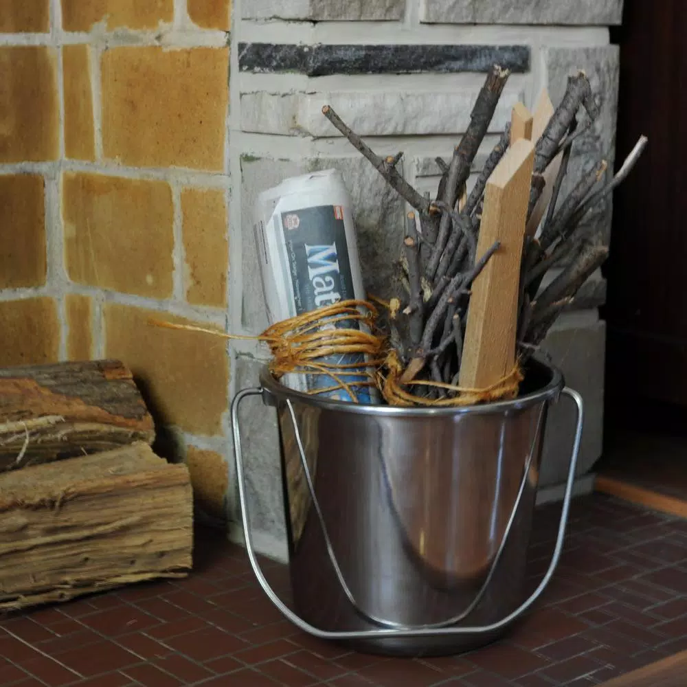 AmeriHome 3-Piece Stainless Steel Bucket Set, Nesting Multi-Purpose Pails