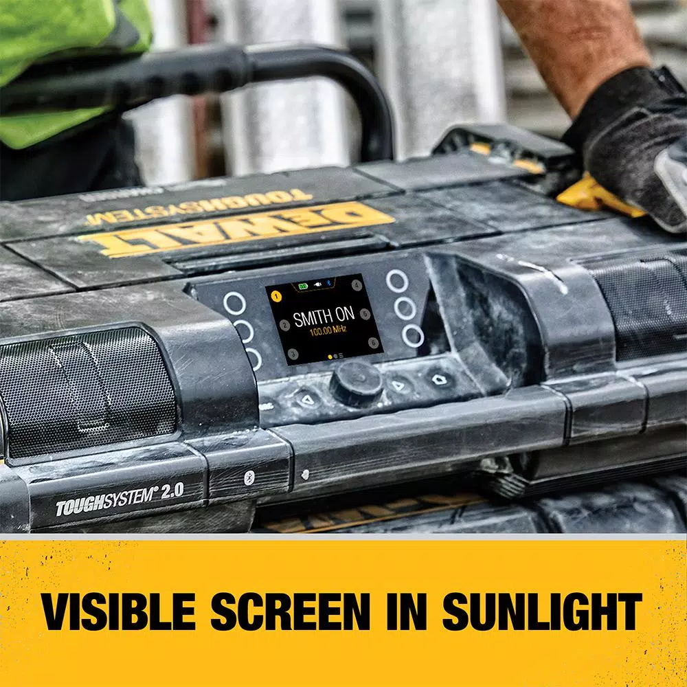 DEWALT TOUGHSYSTEM 2.0 Bluetooth Jobsite Radio and Charger