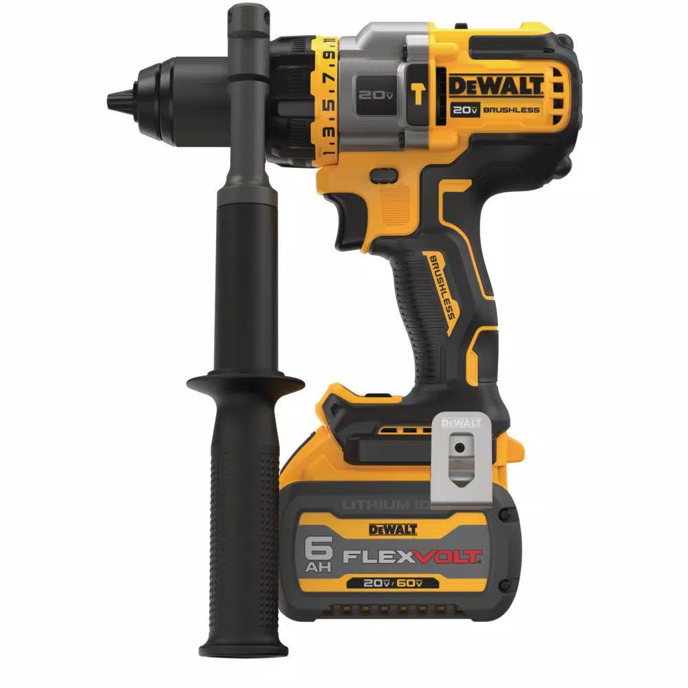DEWALT 20V MAX Brushless 1/2 in. Hammer Drill/Driver Kit with FLEXVOLT ADVANTAGE & 6.0 Ah Battery
