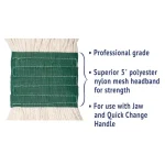 Boardwalk Super Loop Medium Wet Mop Head, 4-Ply Cotton/Synthetic Blend, White, 12/Carton thumbnail 5