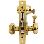 Premier Lock Brass Finish Iron Gate Mortise Entry Door Lock Set, Right Hand, 2-1/2 in. Backset thumbnail 3