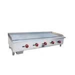 SABA 60 in. Commercial Stainless Steel Gas Griddle Cooktop with 5 Burners thumbnail 1