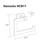 Nameeks General Hotel Contemporary Toilet Paper Holder, Chrome Zinc Alloy thumbnail 2
