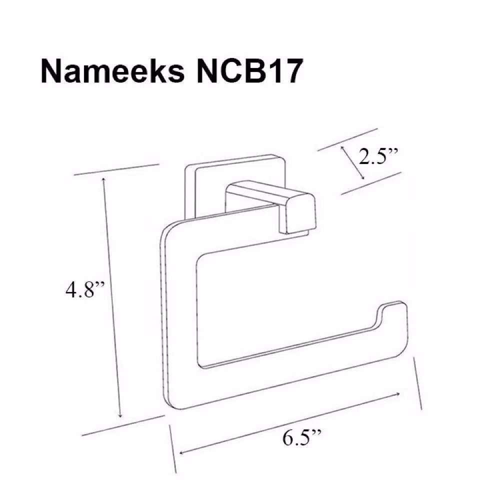 Nameeks General Hotel Contemporary Toilet Paper Holder, Chrome Zinc Alloy