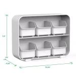 Mind Reader Clutch 6-Drawer White Tea Bag Holder and Organizer - Holds 90 Tea Bags thumbnail 6