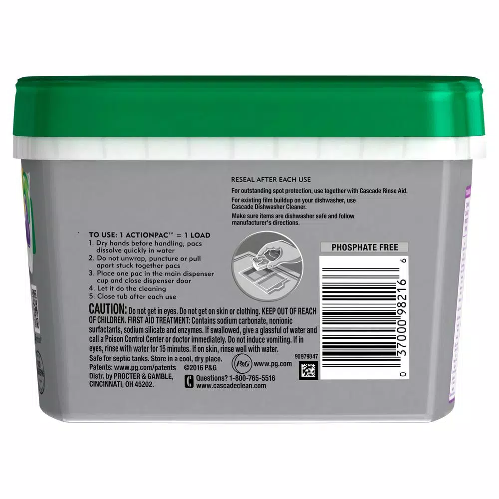 Cascade Platinum ActionPacs Dishwasher Detergent with Dawn, Fresh Scent (2 x 36-Count)
