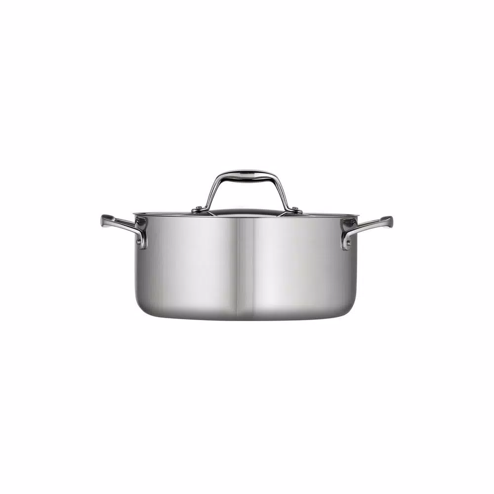 Tramontina Gourmet 5 Qt. Tri-Ply Clad Stainless Steel Round Dutch Oven with Lid